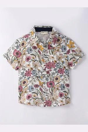 CrayonFlakes Boys Floral Printed Casual Shirt