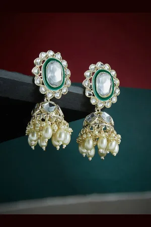 ATIBELLE Contemporary Jhumkas Earrings