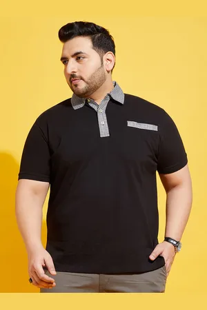 Bigbanana Plus Size Polo Collar Bio Finish Pure Cotton T-shirt