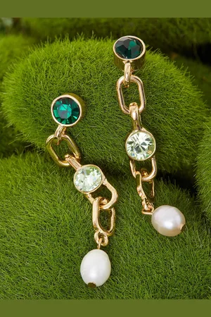 Accessorize Stone Studded Classic Drop Earrings