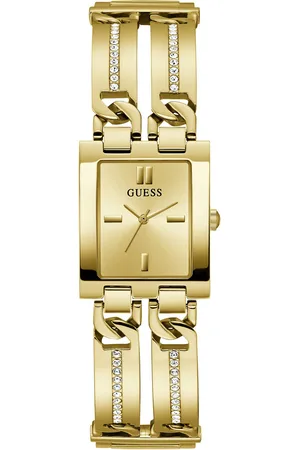 Guess Women Rectangular Dial & Stainless Steel Straps Analogue Watch GW0668L2