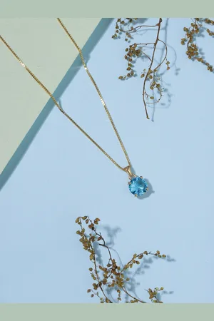 Zavya Women Sterling Silver Gold-Plated Pendant With Chain