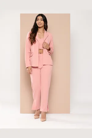 HERE&NOW Women Crop Co-Ords With Blazer