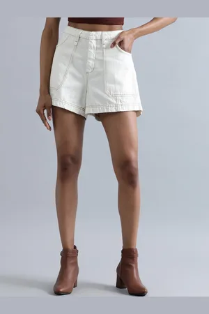 Bene Kleed Women High-Rise Pure Cotton Denim Shorts