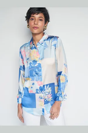 AND Floral Print Shirt Style Top
