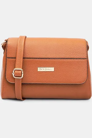 Mast & Harbour Brown Textured Structured Sling Bag