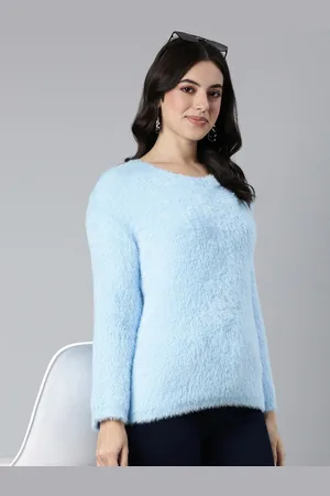 SHOWOFF Women Pullover with Fuzzy Detail