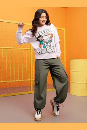 Bewakoof Women Baggy Oversized Cargo Parachute Pants