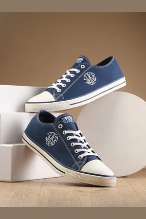 SPYKAR Men Comfort Insole Contrast Sole Canvas Lace-Ups Sneakers