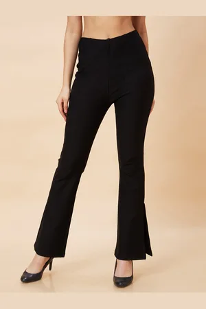 Globus Women High-Rise Side Slit Bootcut Treggings