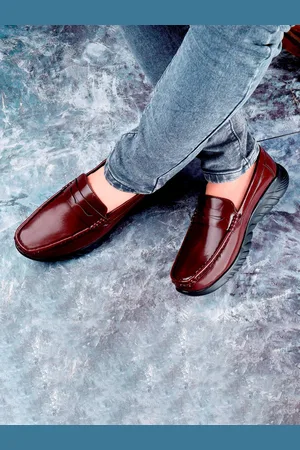 HERE&NOW Men Round Toe Penny Loafers