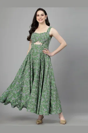 Aayu Floral Print Crepe Maxi Dress