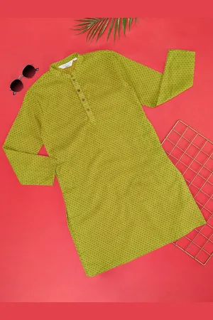 Pantaloons Boys Geometric Printed Pure Cotton Kurta