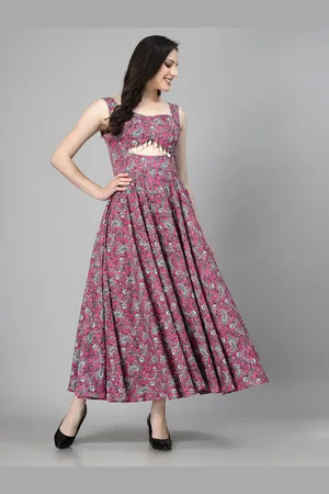 Aayu Floral Print Crepe Maxi Dress