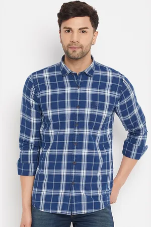 Duke Slim Fit Tartan Checks Cotton Casual Shirt