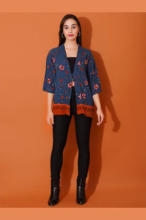 DEBONATELLA Women Printed Button Shrug