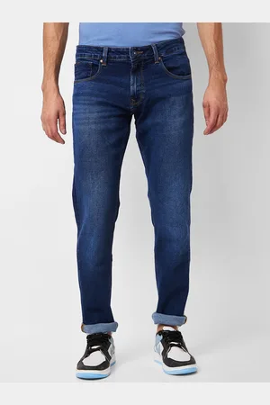 SPYKAR Men Relaxed Fit Heavy Fade Clean Look Stretchable Jeans
