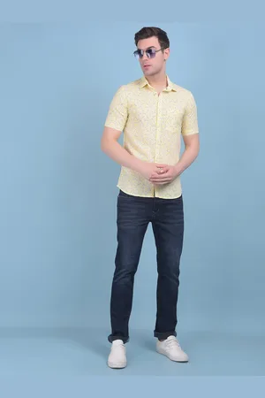 Crimsoune Club Men Classic Slim Fit Printed Opaque Casual Shirt