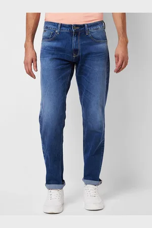 SPYKAR Men Relaxed Fit Heavy Fade Clean Look Cotton Jeans
