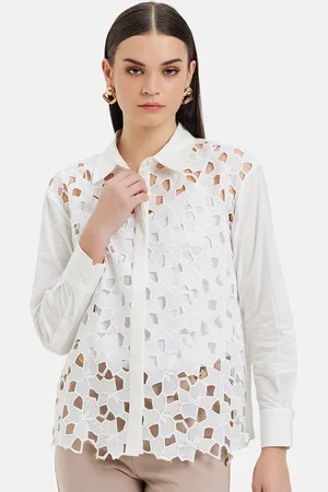 Kazo Standard Floral Opaque Printed Cotton Formal Shirt