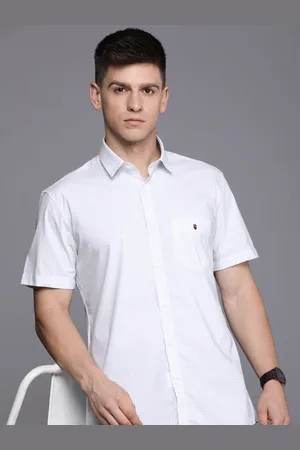 Louis Philippe Pure Cotton Slim Fit Ethnic Motifs Printed Casual Shirt