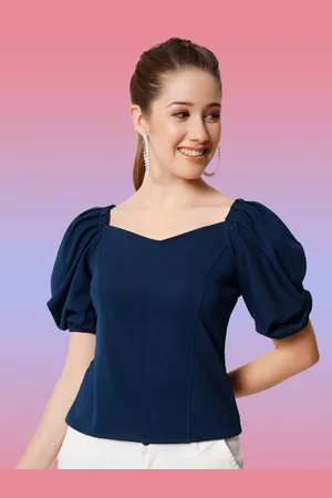 ATHENA Sweetheart Neck Puff Sleeve Top