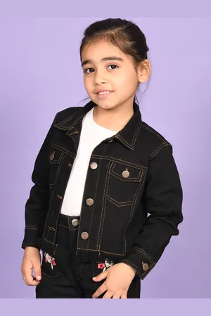 Superminis Girls Spread Collar Denim Jacket