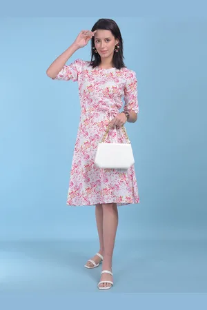 Crimsoune Club Floral Printed A-Line Dress
