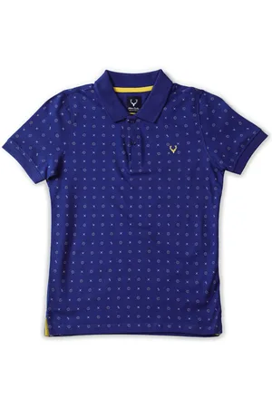 Allen Solly Boys Geometric Printed Cotton Polo Collar Short Sleeves Casual T-shirt