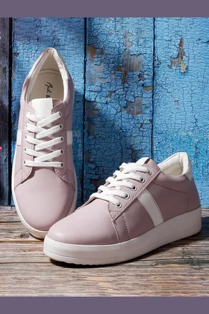 Mast & Harbour Women Pink Round Toe Lace-Ups Sneakers