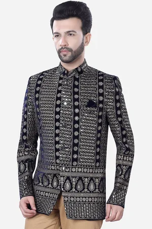 Avaeta Embellished Velvet Bandhgala Blazer
