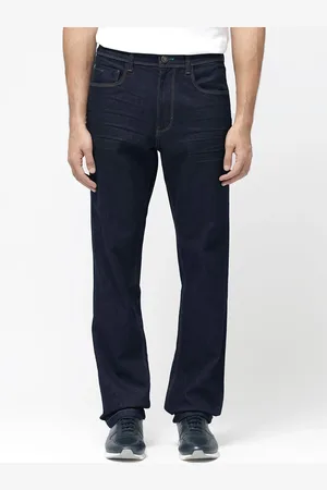 RARE RABBIT Men Doros Regular Fit Straight Fit Mid Rise Stretchable Jeans