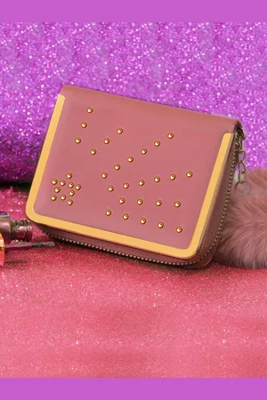 DressBerry Women Embellished Zip Around Wallet