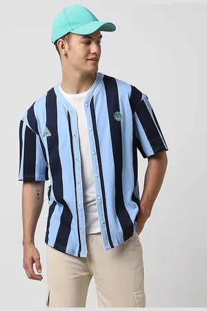 Bewakoof Vertical Striped Organic Cotton Oversized Casual Shirt