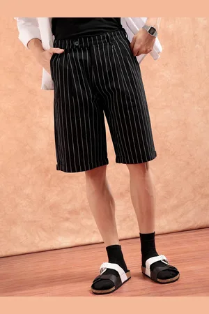 The Indian Garage Co Men Striped Loose Fit Technology Shorts