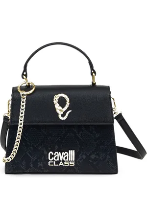 Roberto Cavalli Textured Structured Handheld Bag