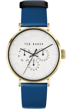 RARE Ted Baker Watch TE1093 Men's Round Leather Strap Water Resistant  10009291 | eBay
