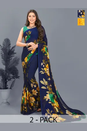 ANAND SAREES Floral Saree Pack of 2