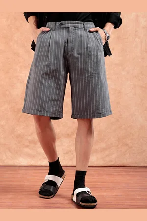 The Indian Garage Co Men Striped Loose Fit Technology Shorts