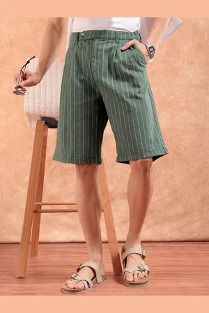 The Indian Garage Co Men Striped Loose Fit Technology Shorts