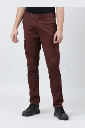 IVOC Men Cotton Slim Fit Cargos Trouser