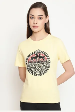 FUTURO REMOTO GIOIELLI Women Varsity Printed Cut Outs T-shirt