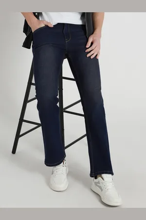 Dennis Lingo Men Bootcut Mid-Rise Dark Shade Clean Look Stretchable Jeans