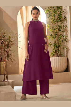 DRESOUL Sleeveless A-Line Kurta with Palazzos