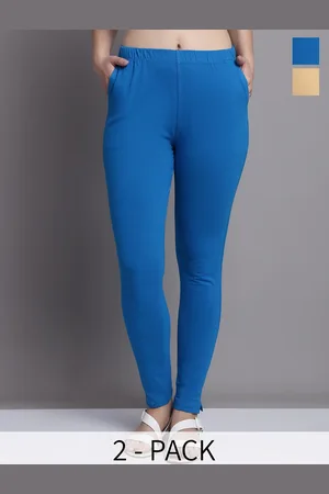 Jinfo Pack Of 2 Skinny-Fit Ankle Length Leggings With Side Pockets