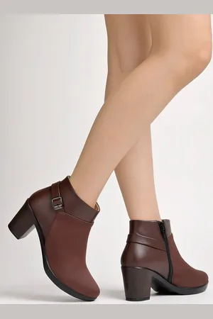 Shoetopia Girls Mid-Top Block Heel Boots