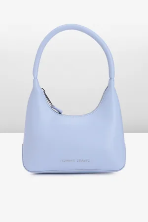 Tommy Hilfiger Solid PU Structured Hobo Bag