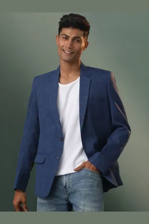 Vastramay Checked Slim-Fit Single-Breasted Casual Blazer