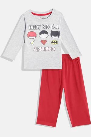 Eteenz Boys Premium Cotton Justice League Printed T-shirt with Trousers