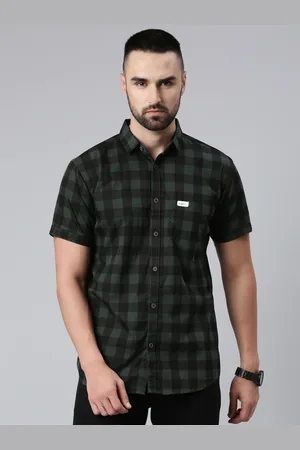 Majestic Men Comfort Slim Fit Buffalo Checks Pure Cotton Casual Shirt